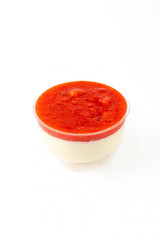 Sweet dessert on a white background