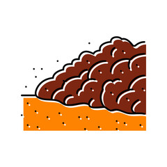 martian dust storm mars planet color icon vector. martian dust storm mars planet sign. isolated symbol illustration