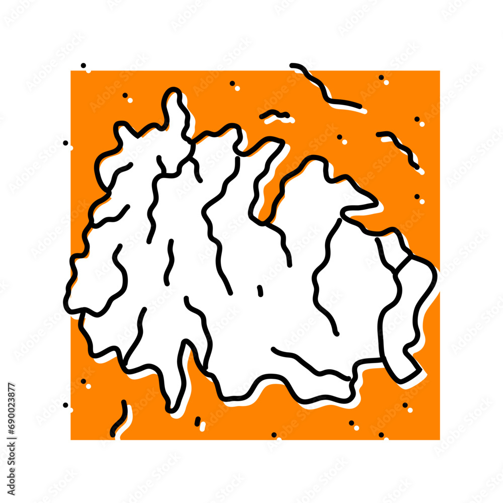 Poster mars polar ice caps planet color icon vector. mars polar ice caps planet sign. isolated symbol illus