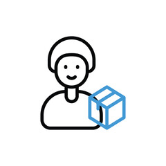 Courier Icon vector stock illustration