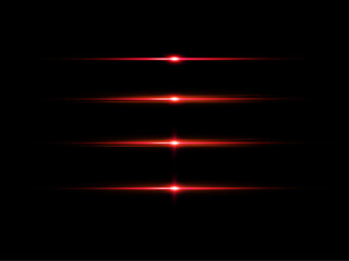 Red lines of light. flash of light. Horizontal lines of highlights. Red neon stripes or flash.