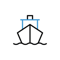 Ship By Sea Icon vector stock illustration