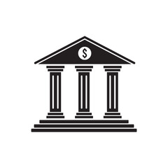 Fototapeta premium bank building icon vector