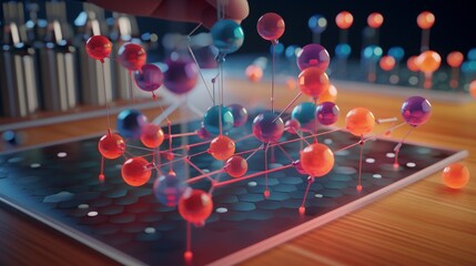 Illustrate the concept of hands-on coding for molecular modeling in a chemistry lab.