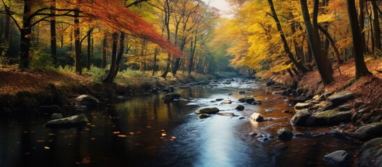 River in an autumn forest.