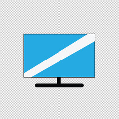 4K TV flat screen lcd or oled, plasma, realistic illustration, White blank monitor mockup. wide flatscreen monitor mockup