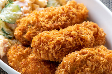 カキフライのアップ。
