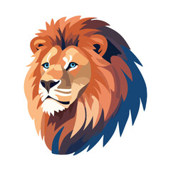 Lion headshot illustration 