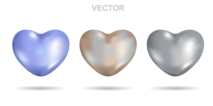 Premium Photo  Metal heart icon isolated on white background 3d  illustration