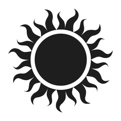 Illustration of warm sun, icon representing sunlight