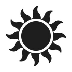 Illustration of warm sun, icon representing sunlight