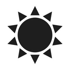 Illustration of warm sun, icon representing sunlight