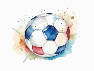 Fototapeta premium Balón de fútbol acuarela