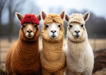 Alpacas living on a city farm