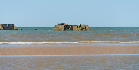 Gold beach near Arromanches-les-Bains