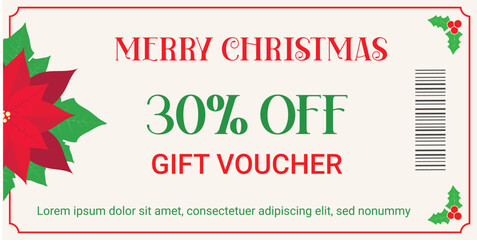 Merry Christmas gift voucher