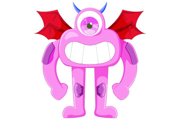 Cute Monster Character Design Illustration