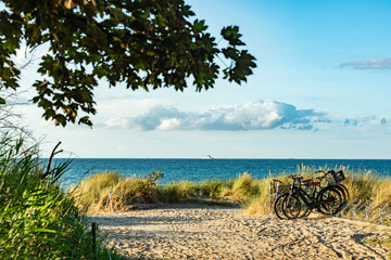 Radtour am Strand