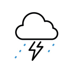 Thunderstorm Icon vector stock illustration