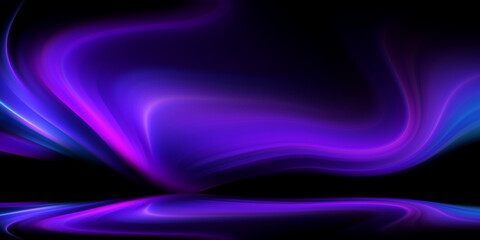 Naklejka premium Abstract colorful minimal neon background with glowing wavy line.