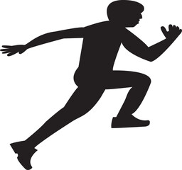 Running man silhouette eps vector
