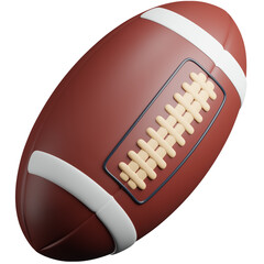 Rugby Ball 3D Icon
