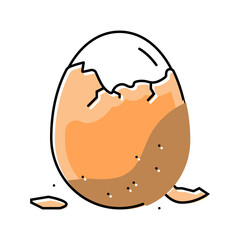 boiled egg healthy color icon vector. boiled egg healthy sign. isolated symbol illustration