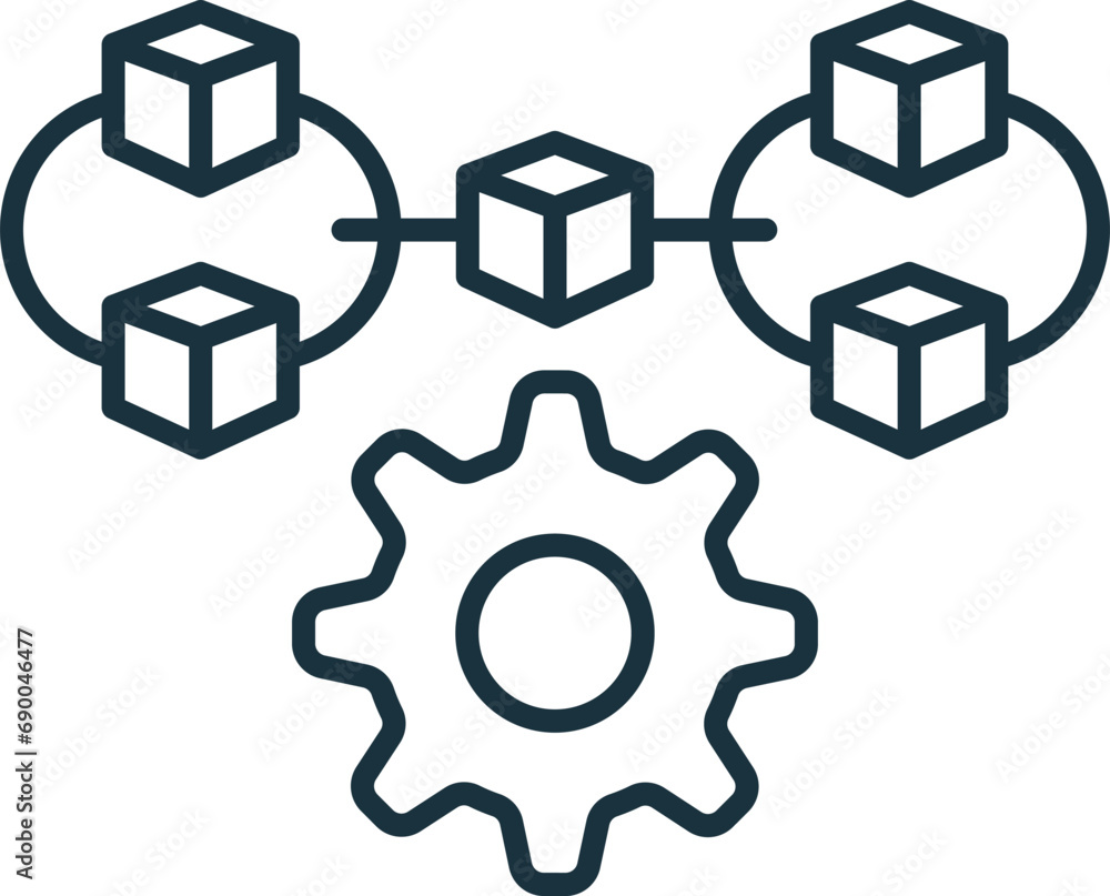 Poster blockchain governance icon. monochrome simple sign from blockchain collection. blockchain governance