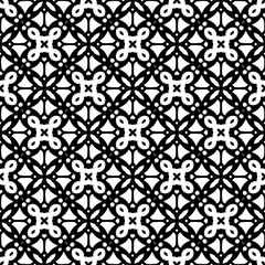 Wallpaper with Seamless repeating pattern.  Black and white pattern . Abstract background. Monochrome texture  for web page, textures, card, poster, fabric, textile.