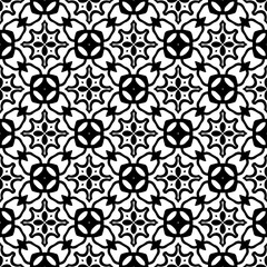 Wallpaper with Seamless repeating pattern.  Black and white pattern . Abstract background. Monochrome texture  for web page, textures, card, poster, fabric, textile.