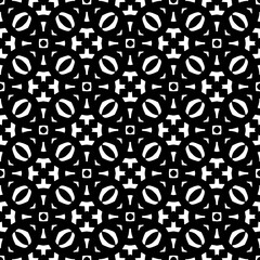 Wallpaper with Seamless repeating pattern.  Black and white pattern . Abstract background. Monochrome texture  for web page, textures, card, poster, fabric, textile.