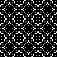 Wallpaper with Seamless repeating pattern.  Black and white pattern . Abstract background. Monochrome texture  for web page, textures, card, poster, fabric, textile.