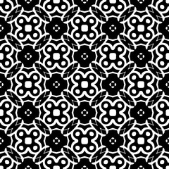 Wallpaper with Seamless repeating pattern.  Black and white pattern . Abstract background. Monochrome texture  for web page, textures, card, poster, fabric, textile.