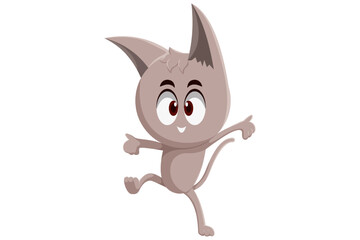 Cute Cat Character Design Illustration