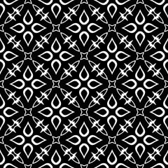 Wallpaper with Seamless repeating pattern.  Black and white pattern . Abstract background. Monochrome texture  for web page, textures, card, poster, fabric, textile.