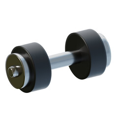 3d render icon of a dumbbell isolated on white