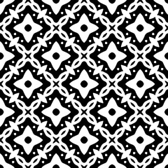 Wallpaper with Seamless repeating pattern.  Black and white pattern . Abstract background. Monochrome texture  for web page, textures, card, poster, fabric, textile.