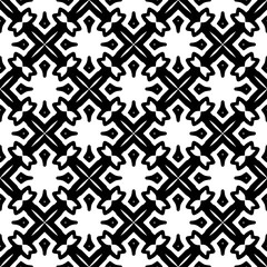 Fototapeta na wymiar Wallpaper with Seamless repeating pattern. Black and white pattern . Abstract background. Monochrome texture for web page, textures, card, poster, fabric, textile.
