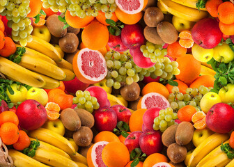 Colorful multiple fruit texture large size