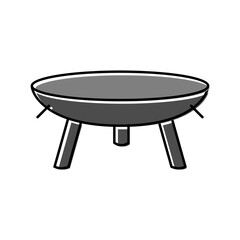 foldable fire pit glamping color icon vector. foldable fire pit glamping sign. isolated symbol illustration