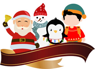 Christmas Character With Ribbon