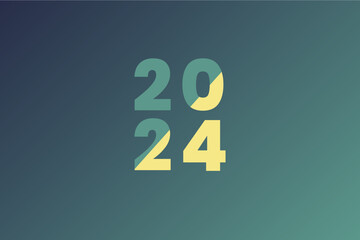 2024 New Years greeting background template. Happy new year background.