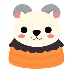 Adorable Panda Character Illustration.