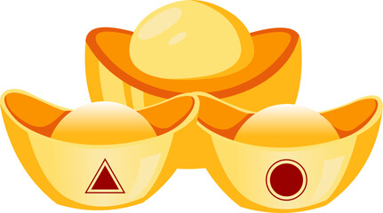 Golden Ingot Illustration