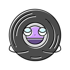 disco ball retro music color icon vector. disco ball retro music sign. isolated symbol illustration