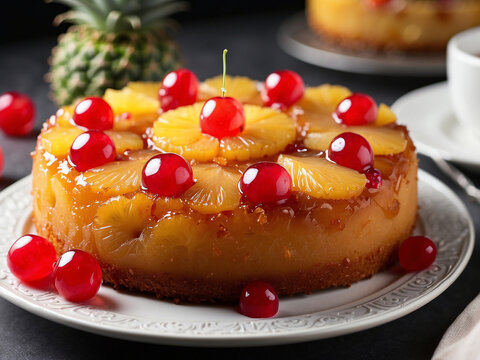 Upside Down Pineapple Cake Images – Browse 946 Stock Photos, Vectors