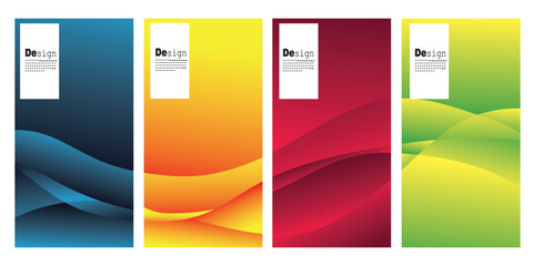 Set rollup banner template creative design, abstract gradient background, suitable for cover, poster, website, business brochure, flyer, design vertical template, cover, presentation