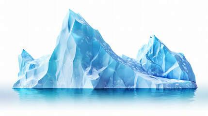 Realistic 3D illustration of an iceberg