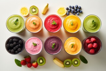 Fruitful Bliss: Colorful and Healthy Fruit Smoothies