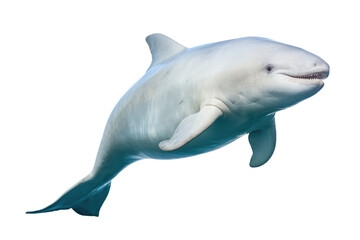 Arctic Elegance: The Graceful Beauty of the Beluga Whale isolated on transparent background